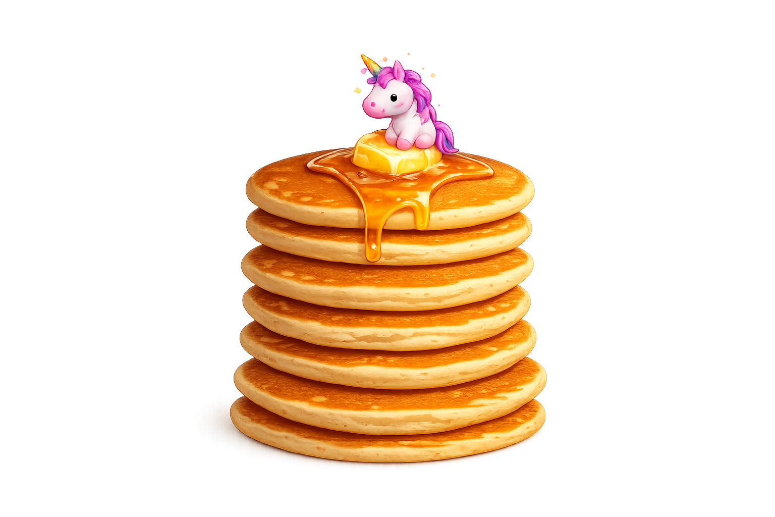 Pancake Stack mit Einhorn